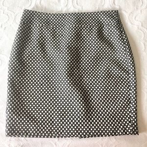 ANN TAYLOR Black/white Pencil Skirt